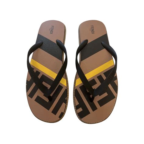 fendi flip flops mens|fendi twist detail slides.